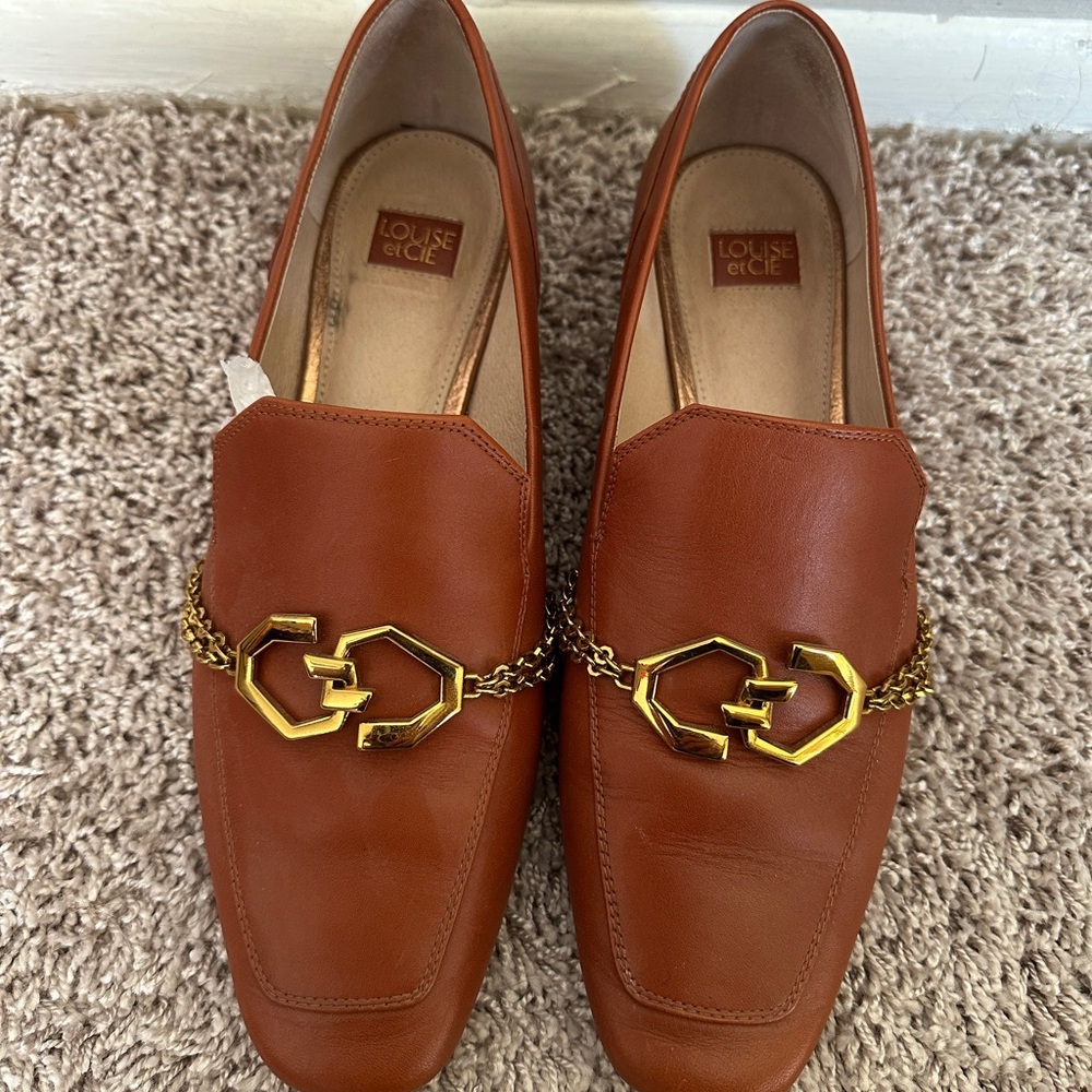 Louise et Cie Women’s Camel Brown Leather Loafers